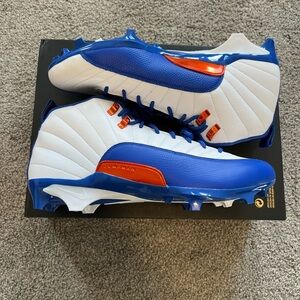 Jordan 12 Alpha 3 Univ of FL PE in  White, Royal Blue, and Orange